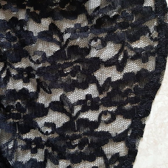 Cotton Candy Sheer Black Lace tank top Dressy Med - Picture 6 of 6